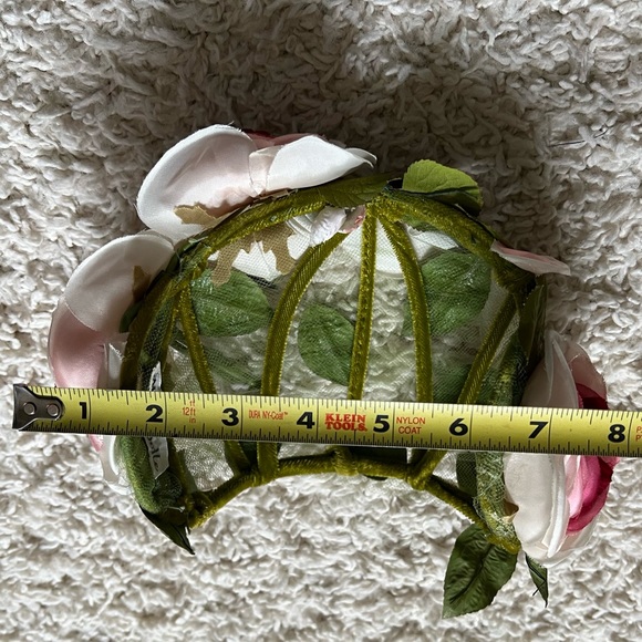 Vintage 1950’s Maison Mendessolle Floral and Net Half Hat - Picture 13 of 14